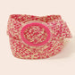 Hoop Buckle Wide Braided Belt