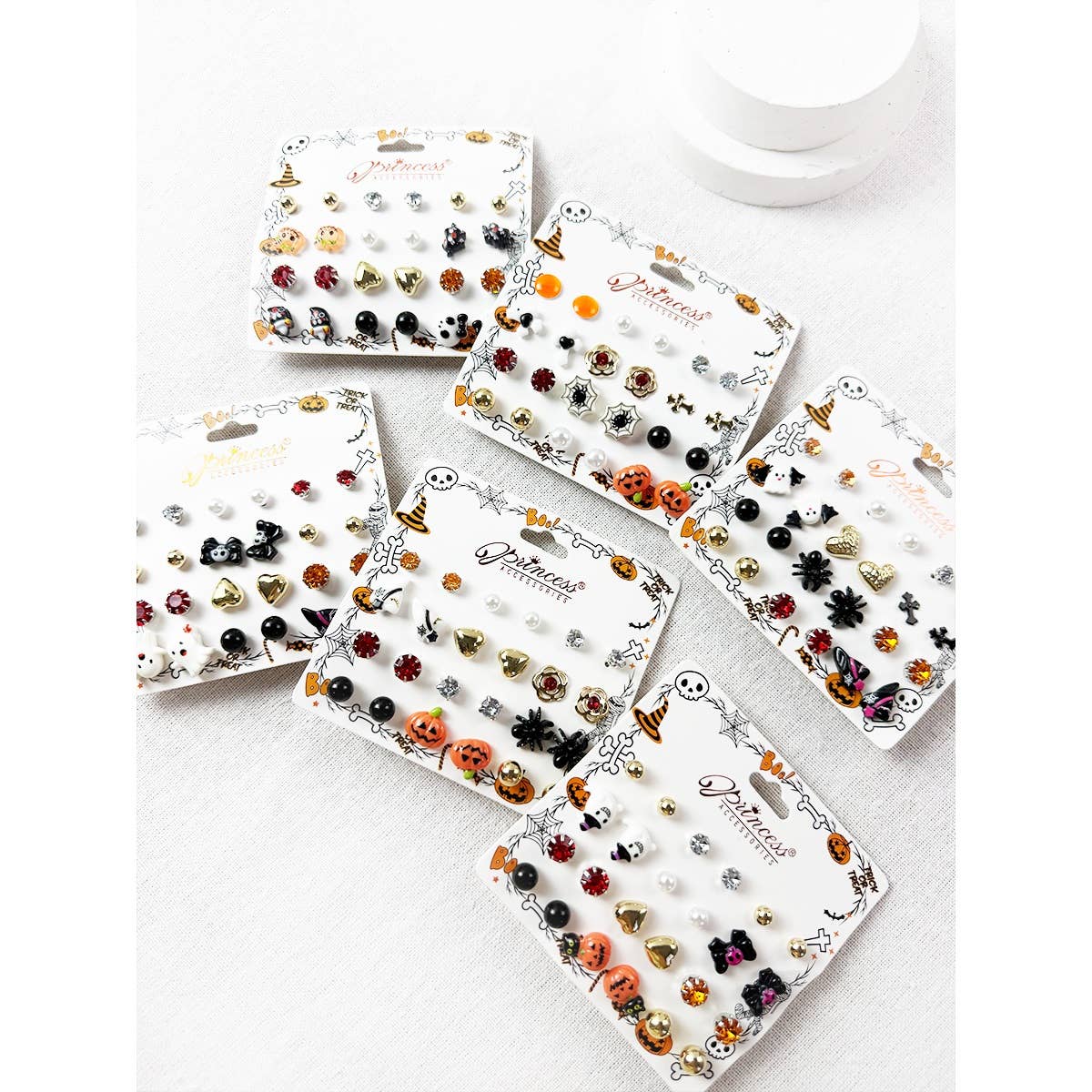 12 Pairs Halloween Theme Post Earring Set
