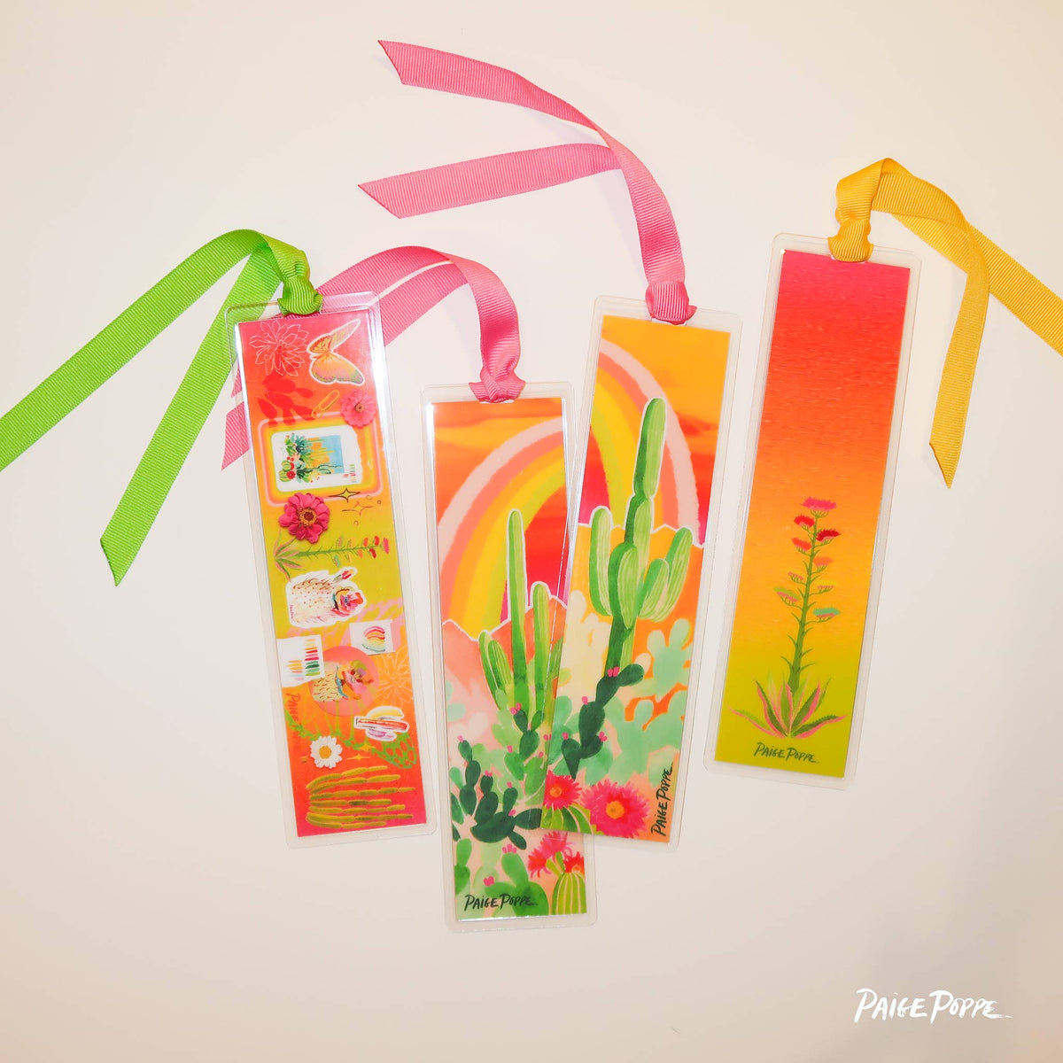 "Technicolor Agave" Ribboned Bookmark