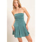 Strapless Mineral Wash Dress
