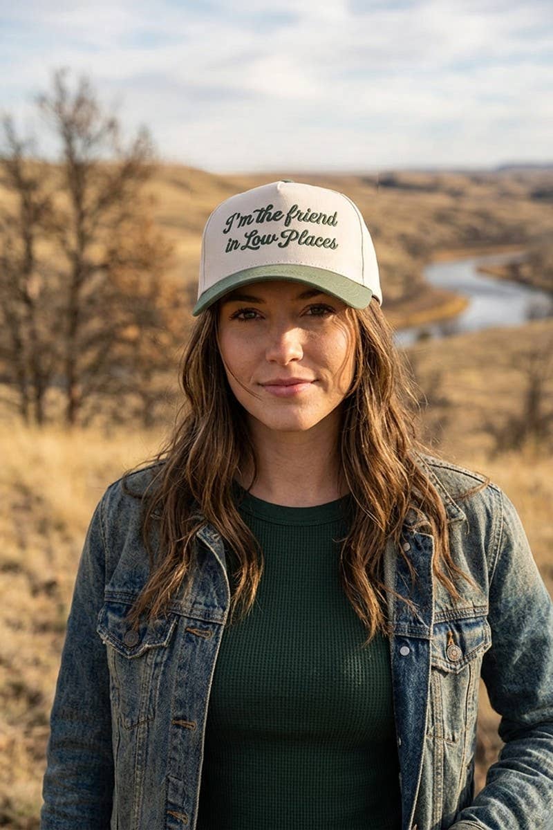 Besties'/I'm The Friend In Low Places two tone snapback hat