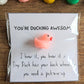 Ducking Awesome Card & Duck Figurine with Message Option