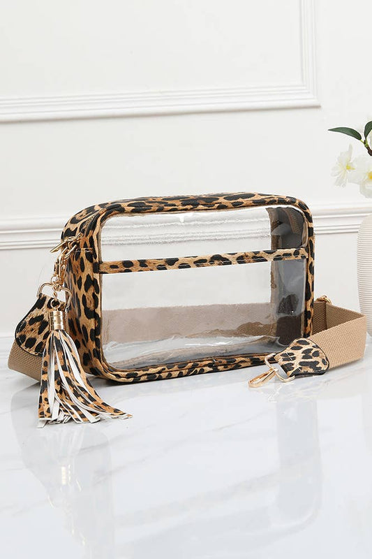 Clear PU crossbody camera bag from Sip and Shop Arizona boutique
