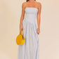 Striped Strapless Maxi Dress