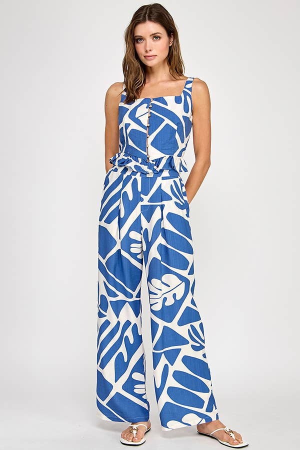 Woman's Floral two piece matching set