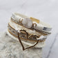 Crystal Heart With Magnetic Snap Bracelet