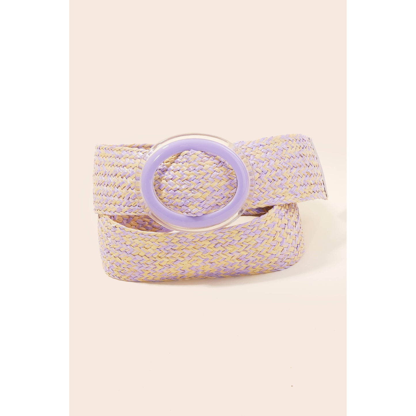 Hoop Buckle Wide Braided Belt