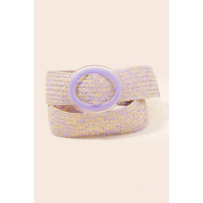 Hoop Buckle Wide Braided Belt