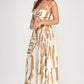 Abstract Print Sleeveless Maxi Dress