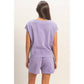Sleeveless Crew Neck Top and Shorts Set
