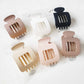 Matte Neutral Square Shaped Flat Hair Claw Clips