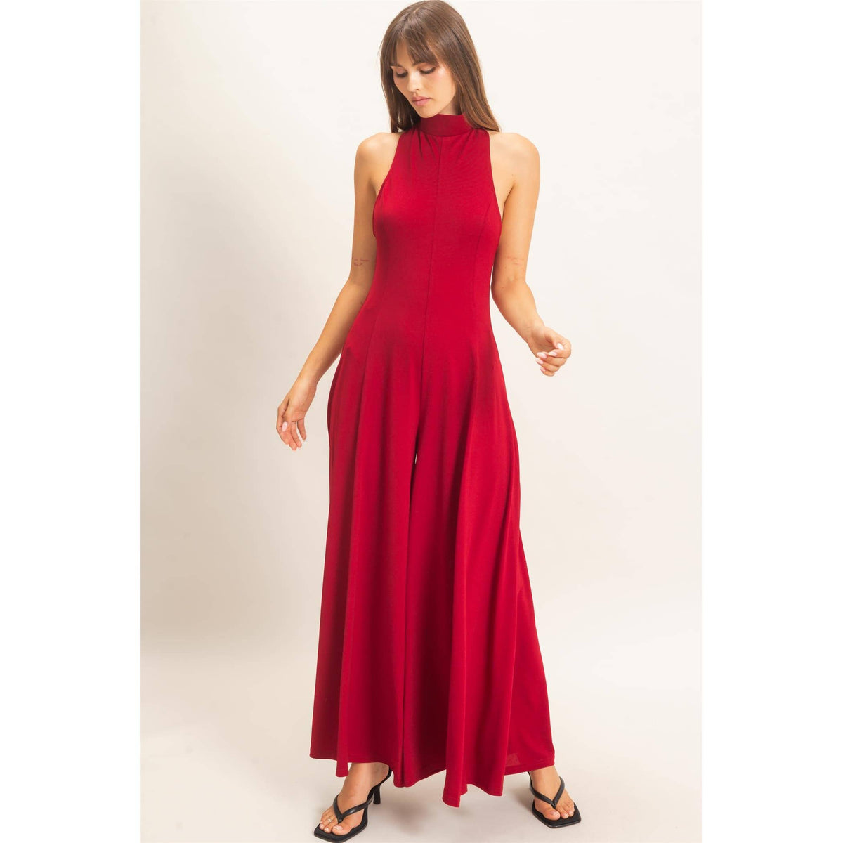 Sleeveless Halter Neck Jumpsuit
