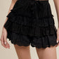 Lace Tiered Shorts with Ruffle Details