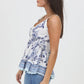 B2BB1-A924 V NECK LACE TRIM SIDE TIES TANK TOP