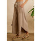 FRENCH TERRY OUT SEAM DETAIL TULIP HEM PANTS