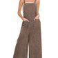 ..Washed Double Gauze Wide Leg Overalls