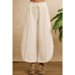 FRENCH TERRY OUT SEAM DETAIL TULIP HEM PANTS