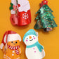 CHRISTMAS TREE SANTA SNOWMAN HAIR CLAW CLIPS | 40H939