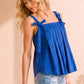 Scarlet Ribbon Pleated Sleeveless Top