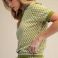 Collar Neck Short-Sleeve Polo Top