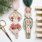 Nutcracker Ballerina & Soldier Ornament Embroidery DIY Kit