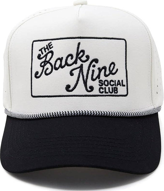 Laser Cut Golf Rope Cap - The Back Nine Social Club - Black