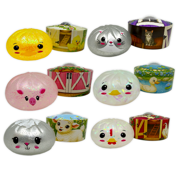 Fun Doh Farm Barnyard Squishy Dumpling Toy - 12/Display