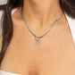 18K Gold PVD Stainless Steel Rhinestone Bow Charm
