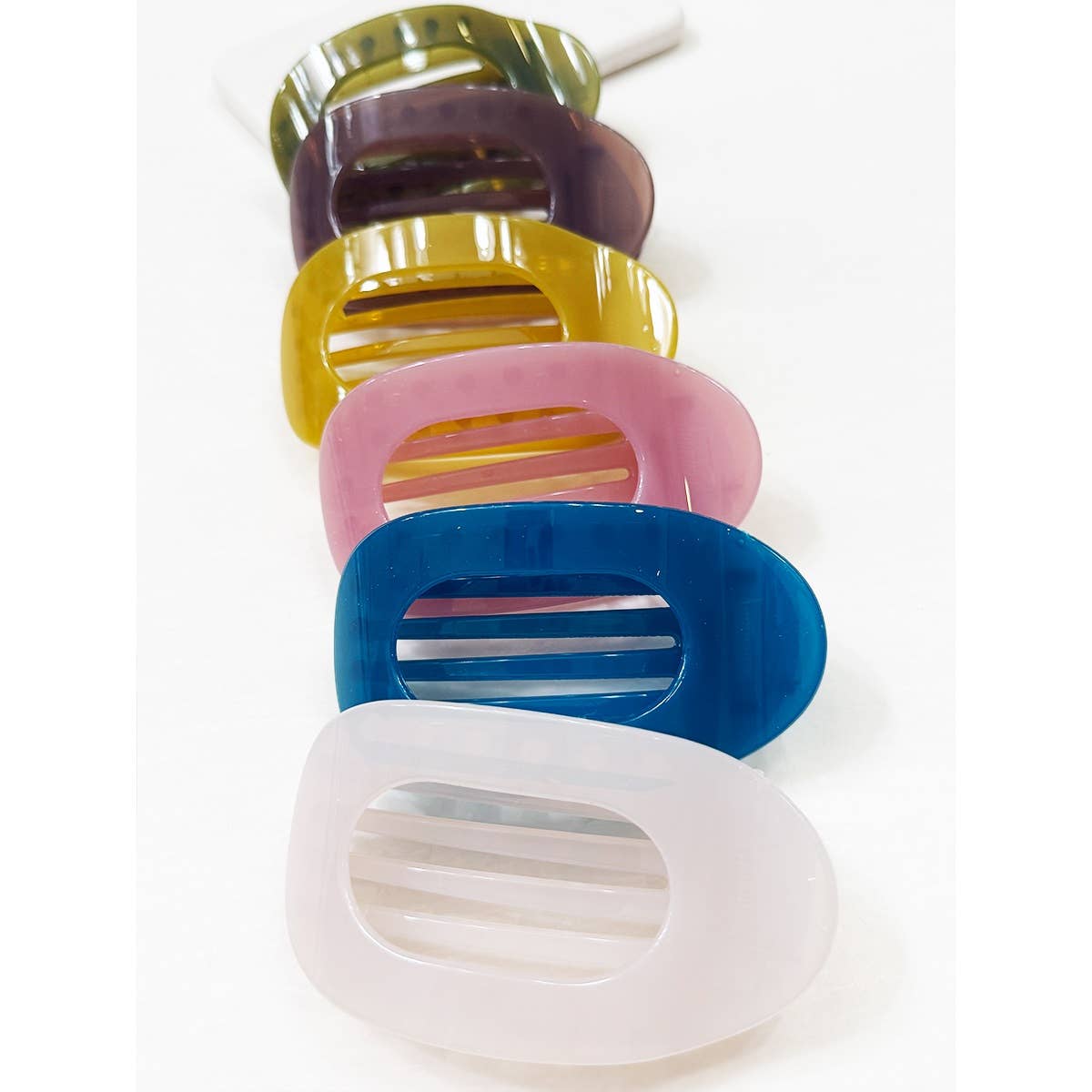 Jelly Colors of Oval Flat Hair Claw