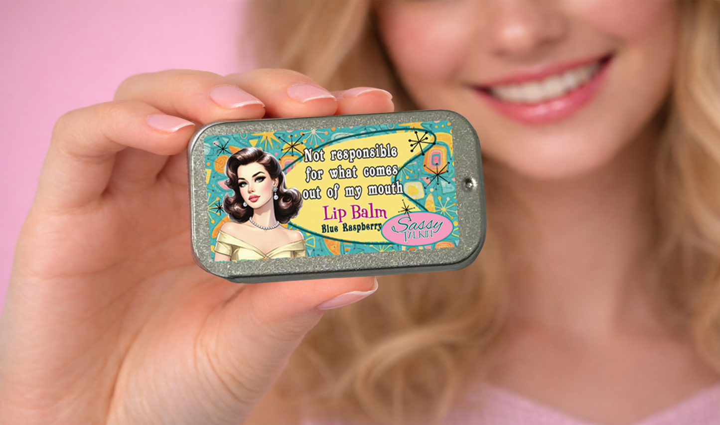 Lip Balm Tin, Blue Raspberry, Not responsible