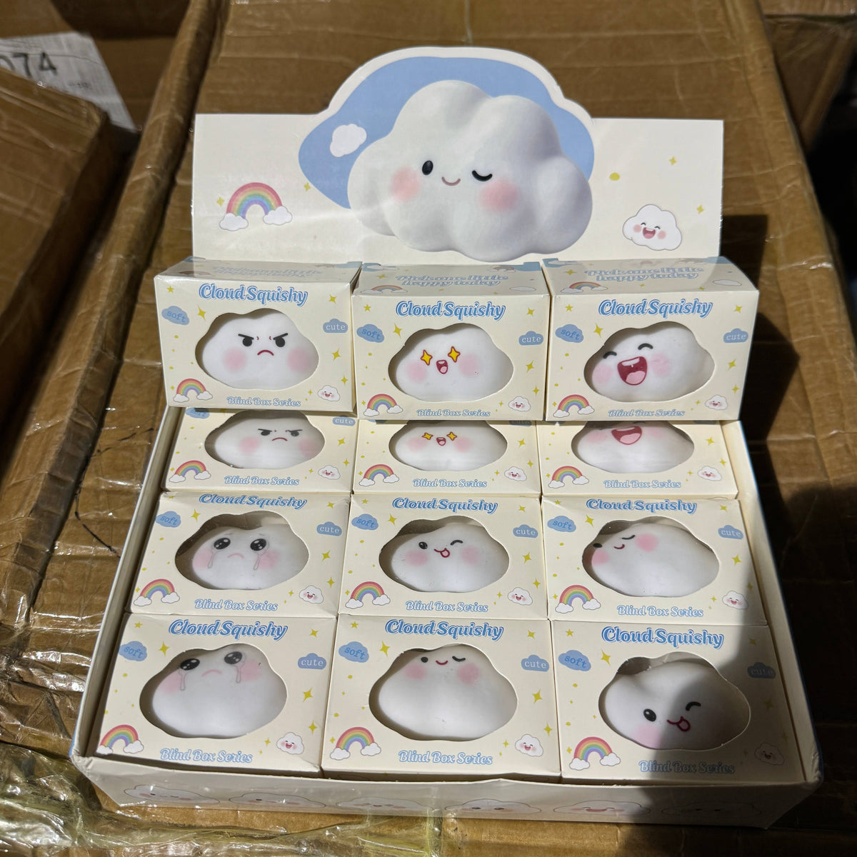 Crackling Crunchy Expression Cloud Squishy 12/pk | A269