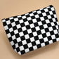 TRAVEL CHECKER GINGHAM COSMETIC MAKEUP POUCH BAG | 40P571