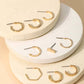 Mixed Metallic Hoop Earrings Set