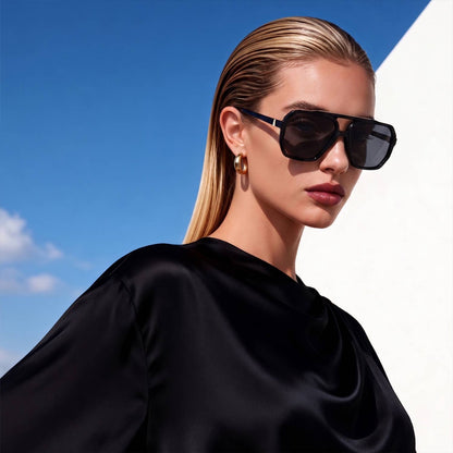 Wholesale Oversized Square Aviator Fashion Sunglasses