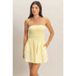 Strapless Flowy Mini Dress
