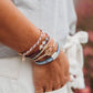 "Bloom" Maroon and Pink with Pressed Flowers Hair Tie Bracelets