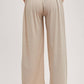 RELAXED KNIT SMOCKED TOP AND WIDE PANTS SET