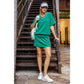 MODAL SCUBA V NECK FLAT PIPING SHORT SLEEVE TOP