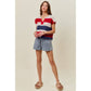 SIDE LACE DETAIL DENIM PULL ON SHORTS