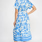 Floral Short Sleeve Midi Dress