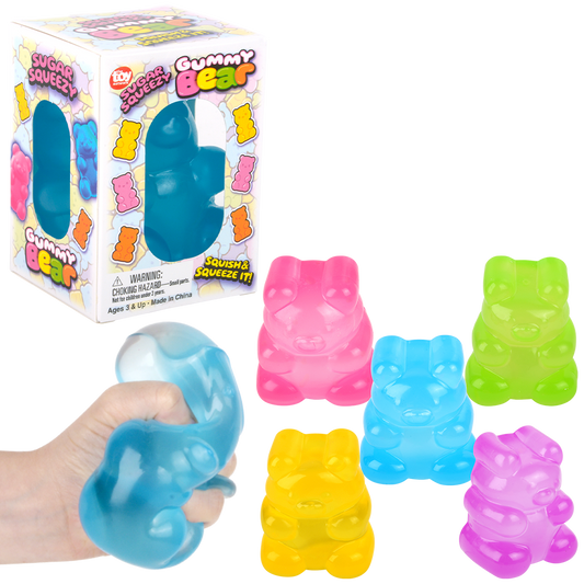 (T) JUMBO SUGAR SQUEEZY YUMMY BEAR 4"     6 /DISP