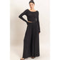 Long Sleeve Top & Wide Leg Pants Set