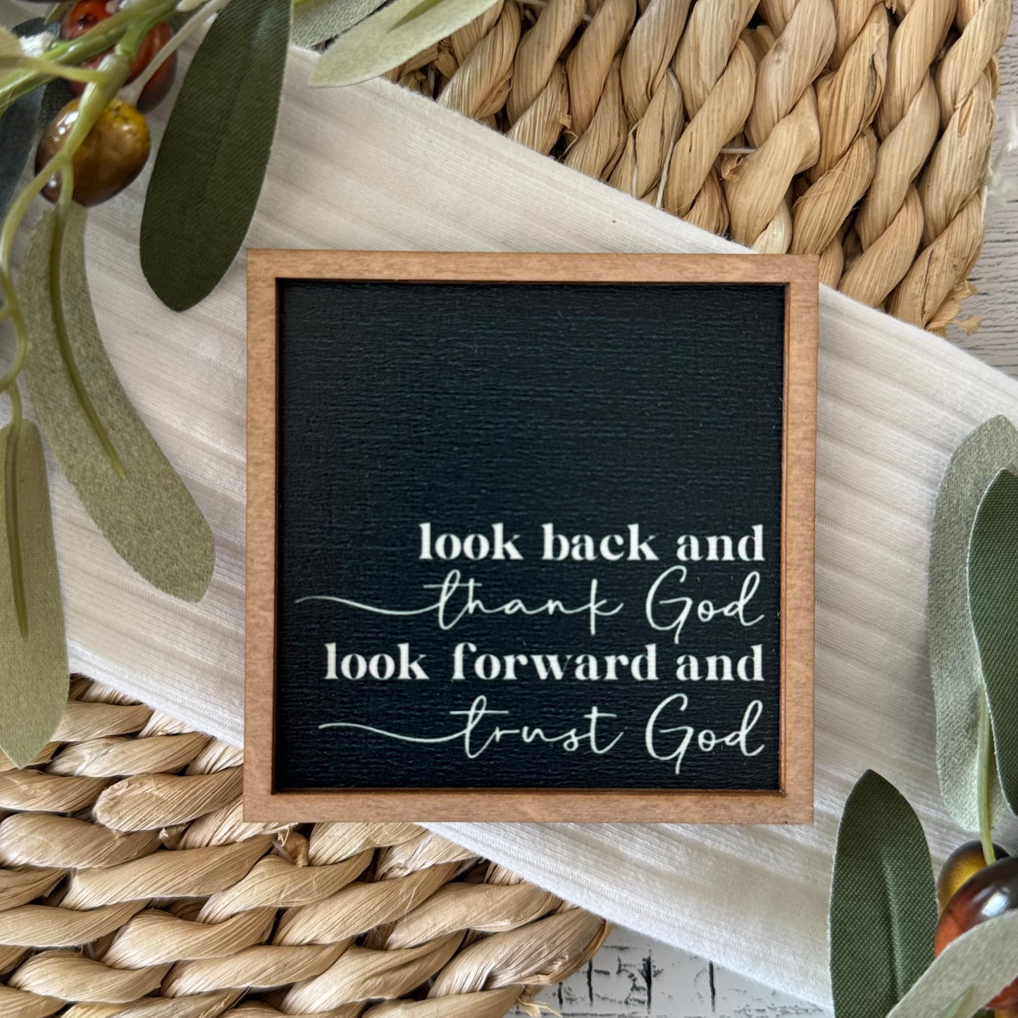 Mini Framed Faith Sign – Religious Quote