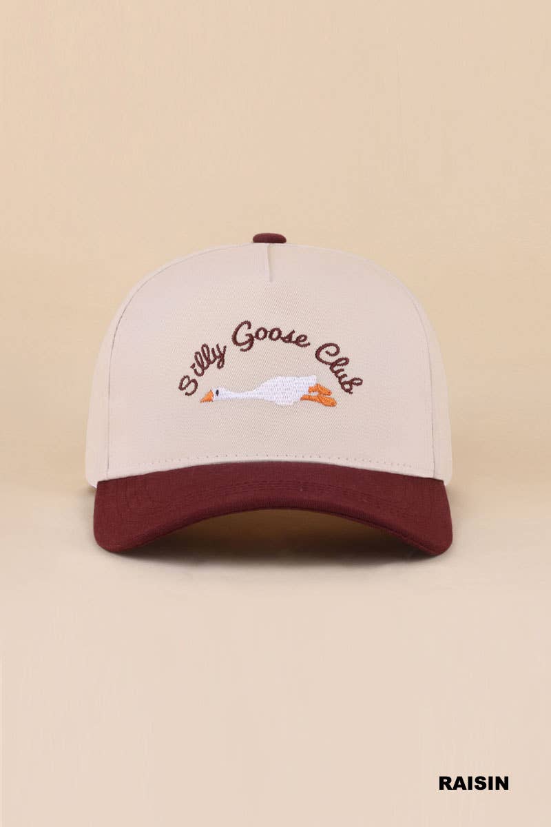 Silly Goose Club Two Tone Cotton Hat  Zenana Consgt.