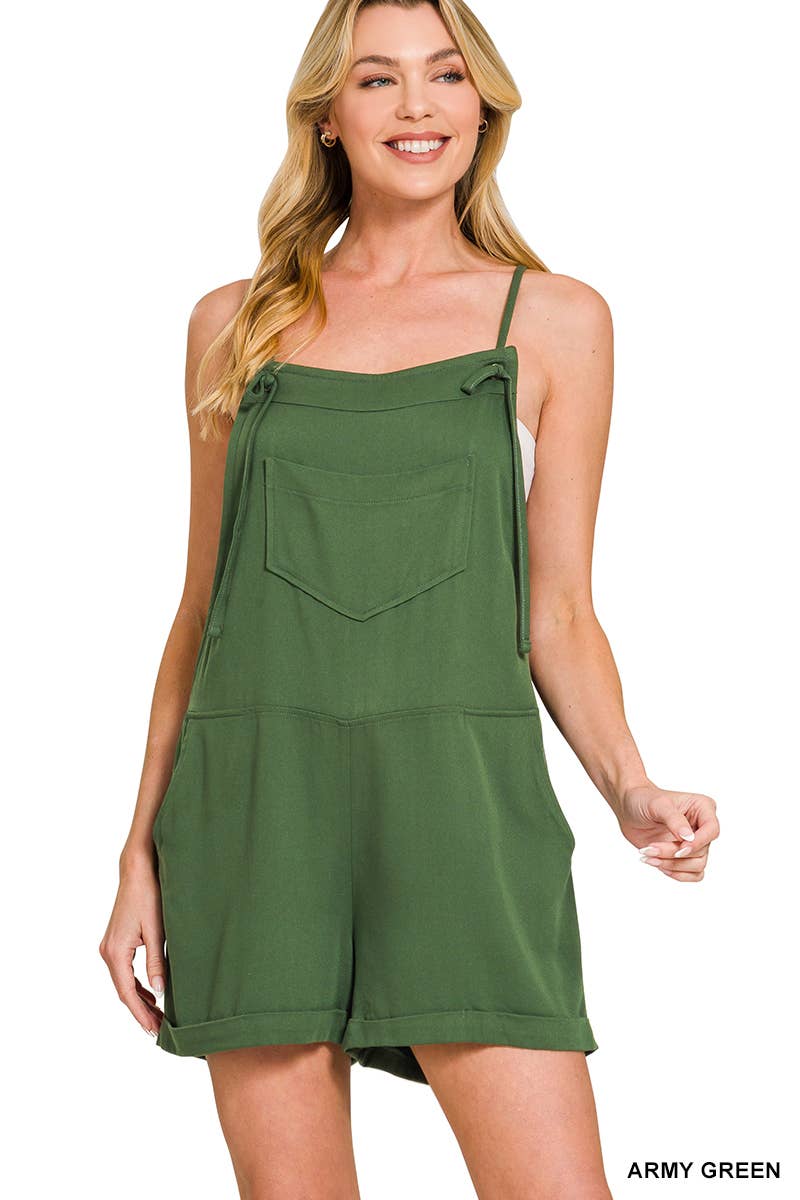 SI-26568 Knot Strap Romper w/ pockets