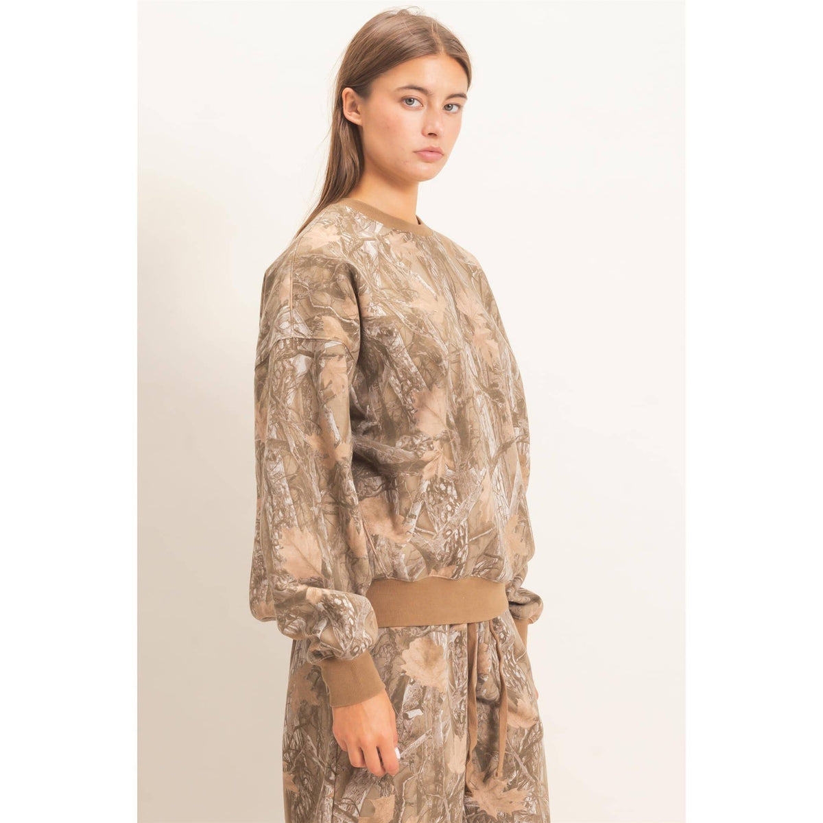 Tree Camouflage Crew Neck Sweatshirt