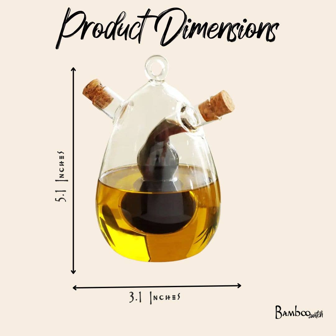 Glass Oil & Vinegar Cruet Dispenser