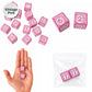 Vintage Pink Mahjong Hand Painted Specialty Dice Gift Ready