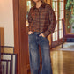 WIDE LEG FLARE WASHED DENIM JEANS WITH SIDE SEAM