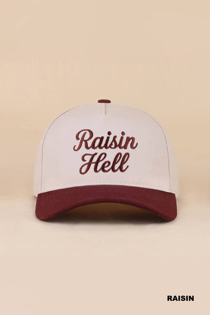 Raisin Hell Two Tone Snapback Hat Zenana Consgt.